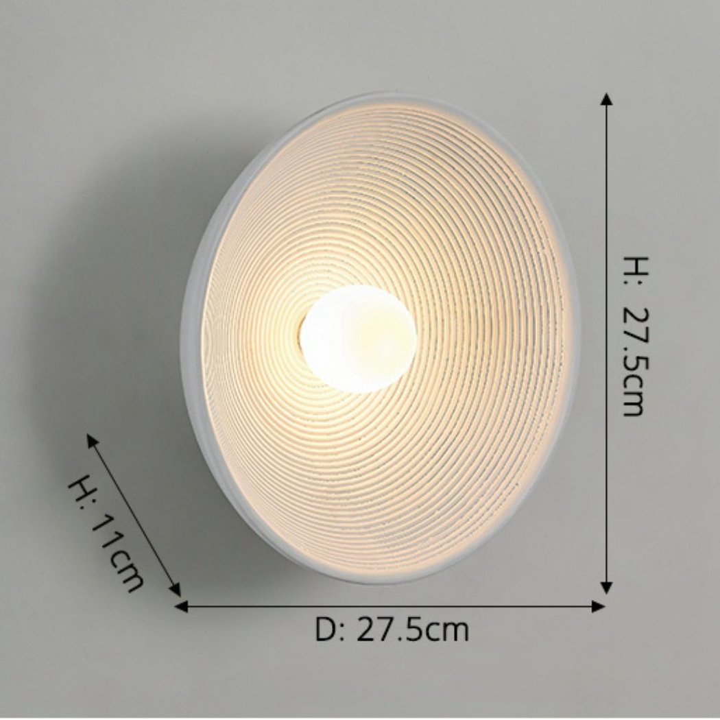 Runde Wandleuchte Retro | Nordische LED Wandlampe im Vintage-Stil