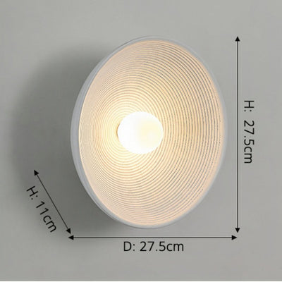 Runde Wandleuchte Retro | Nordische LED Wandlampe im Vintage-Stil