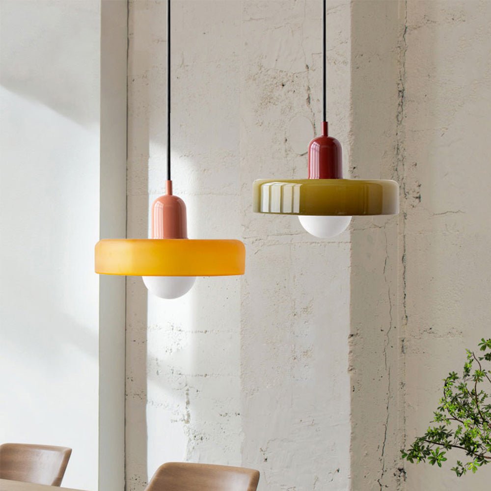 Bauhaus Stil Hängeleuchte | Moderne Kunstlampe aus Glas