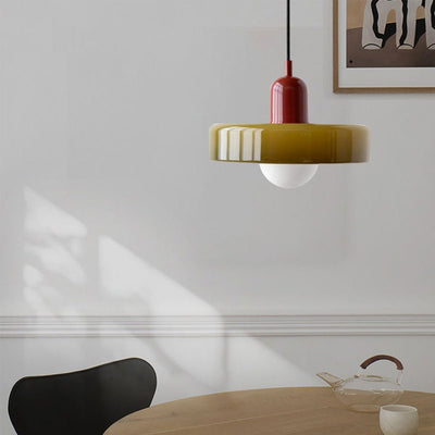 Bauhaus Stil Hängeleuchte | Moderne Kunstlampe aus Glas