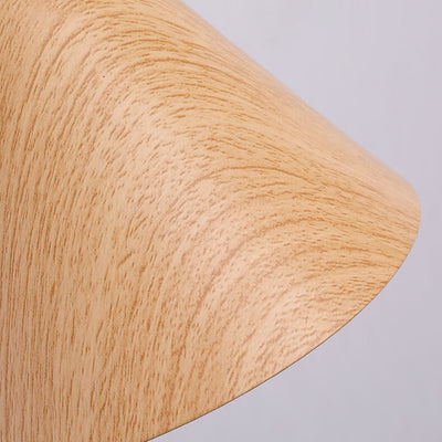 Skandinavische Schwenkarm Wandleuchte | Moderne LED Wandlampe mit Holzstruktur