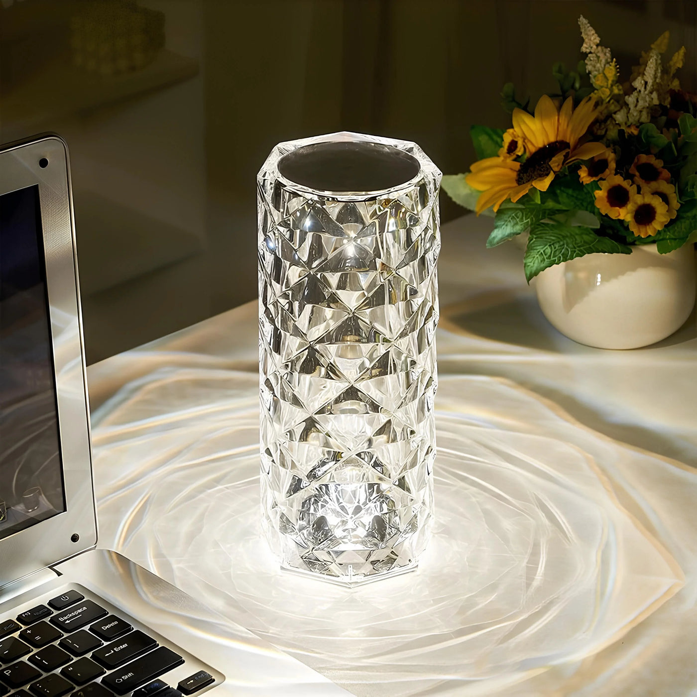Touch & Glanz Kristalllampe | Elegante LED-Tischleuchte