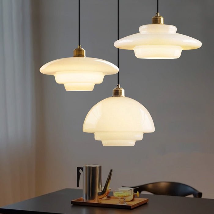 Nordic Weißes Glas-Hängelicht | Zeitloses skandinavisches Design