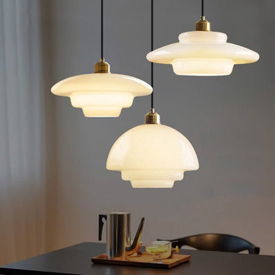 Nordic Weißes Glas-Hängelicht | Zeitloses skandinavisches Design