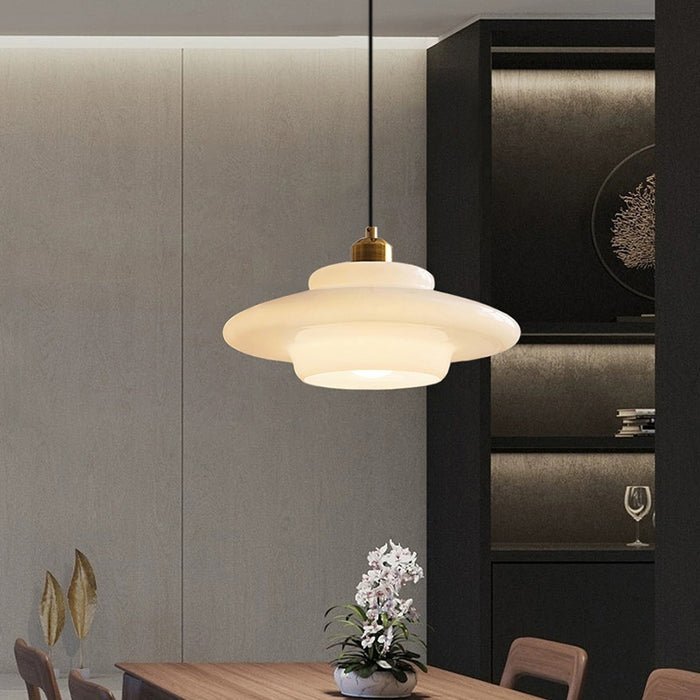 Nordic Weißes Glas-Hängelicht | Zeitloses skandinavisches Design