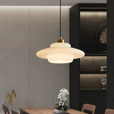 Nordic Weißes Glas-Hängelicht | Zeitloses skandinavisches Design