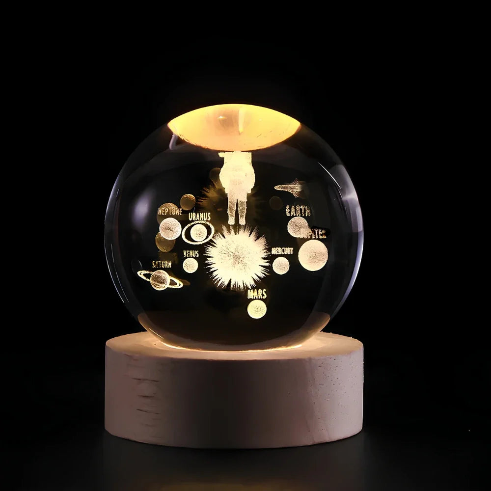 Galaxie Kristallkugel Lampe | Magisches Stimmungslicht