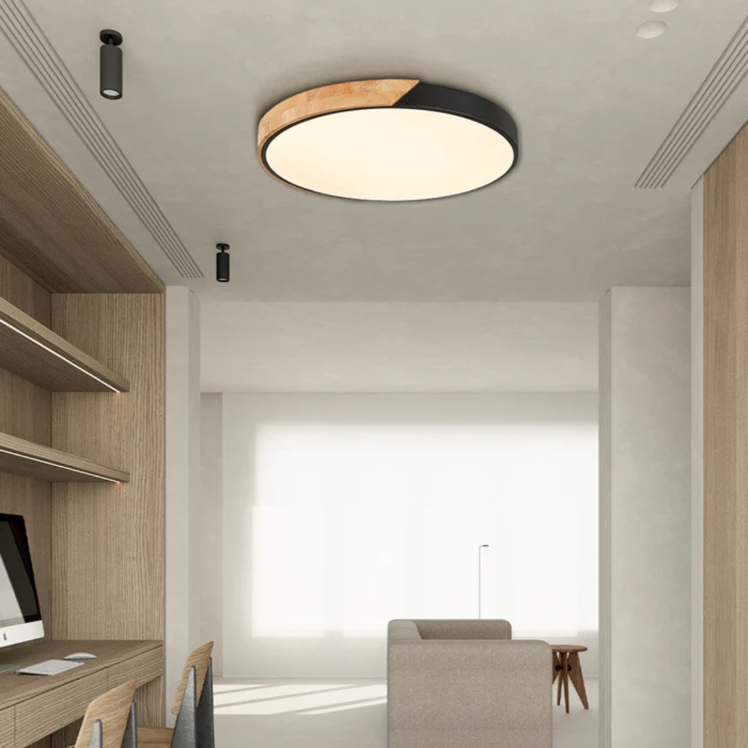Delos Skandi Holz-Deckenleuchte | Natürliches LED-Designlicht