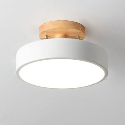 Nordic Rundholz LED-Deckenleuchte | Skandinavisches Design Lampen