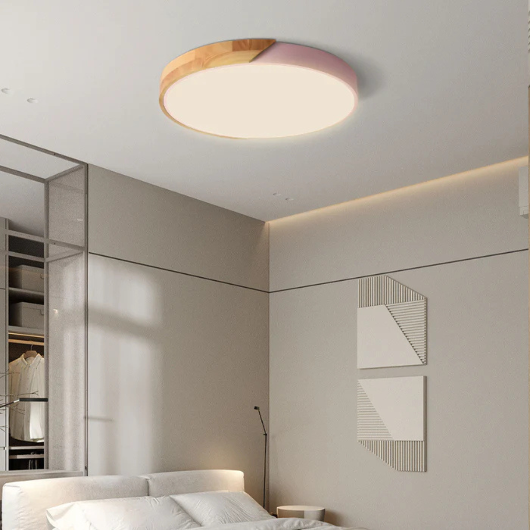 Delos Skandi Holz-Deckenleuchte | Natürliches LED-Designlicht
