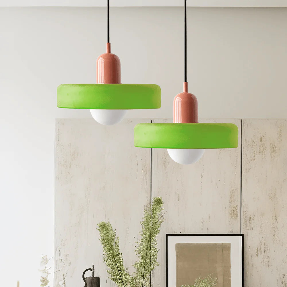 Bauhaus Stil Hängeleuchte | Moderne Kunstlampe aus Glas