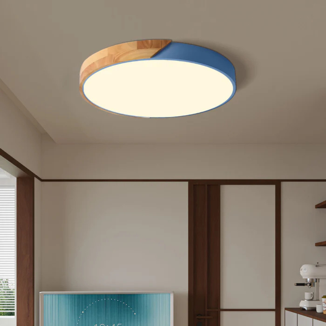 Delos Skandi Holz-Deckenleuchte | Natürliches LED-Designlicht