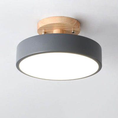 Nordic Rundholz LED-Deckenleuchte | Skandinavisches Design Lampen