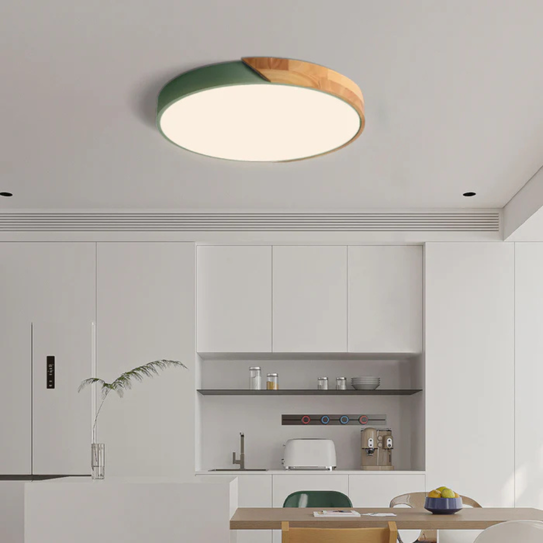 Delos Skandi Holz-Deckenleuchte | Natürliches LED-Designlicht