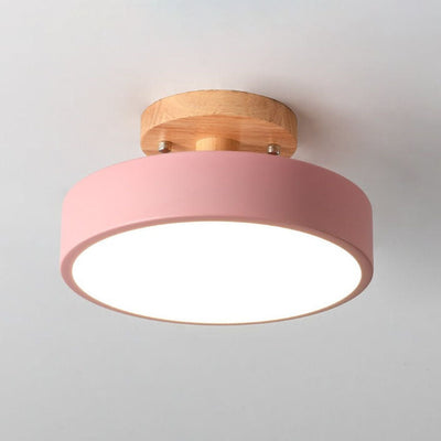 Nordic Rundholz LED-Deckenleuchte | Skandinavisches Design Lampen