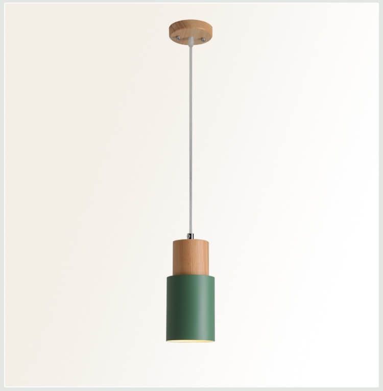 Nordische Macaron Pendelleuchte | Moderne Zylinder LED Lampe