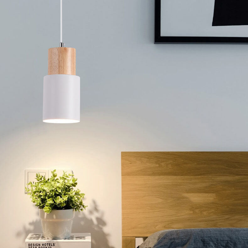 Nordische Macaron Pendelleuchte | Moderne Zylinder LED Lampe