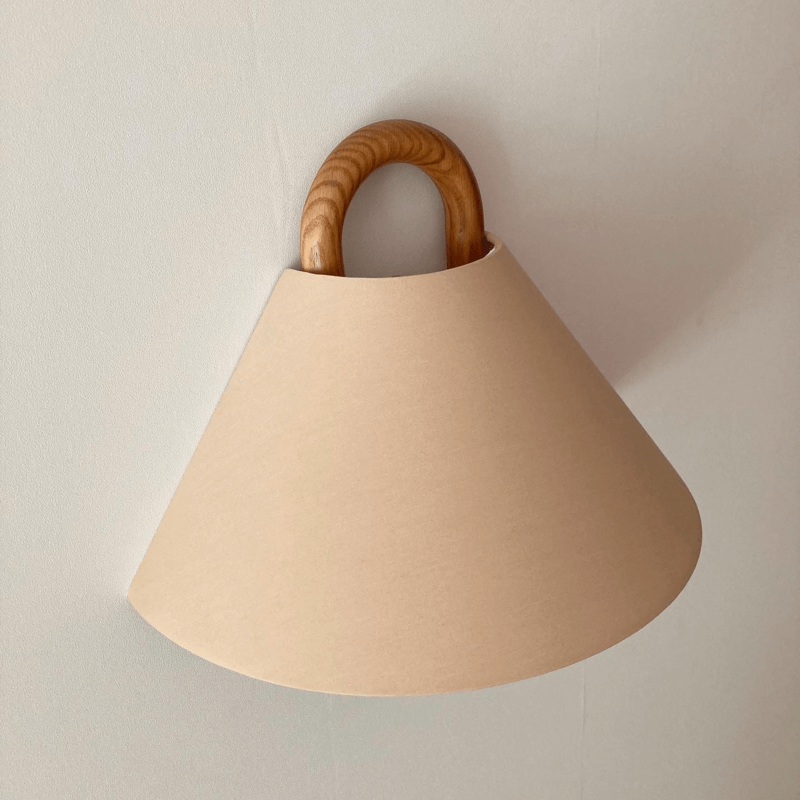 Semi-Circle Wandlampe | Holz-Metall Designleuchte im Minimalstil