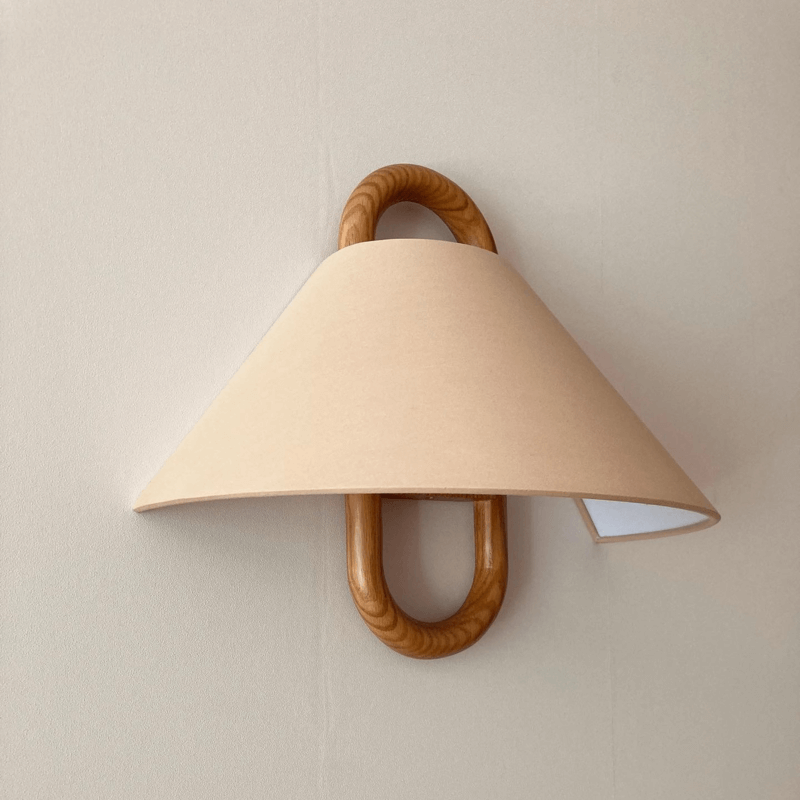 Semi-Circle Wandlampe | Holz-Metall Designleuchte im Minimalstil