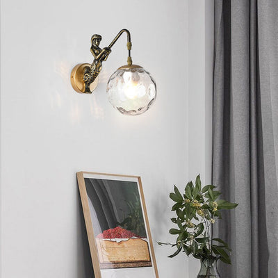 Meerjungfrau-Orb Vintage Wandleuchte | Rustikale Design-Wandlampe