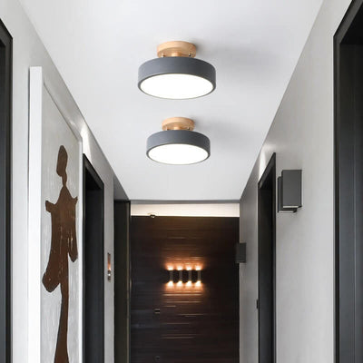 Nordic Rundholz LED-Deckenleuchte | Skandinavisches Design Lampen