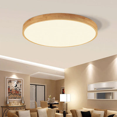 Massivholz LED Deckenlampe | Skandinavische Deckenleuchte