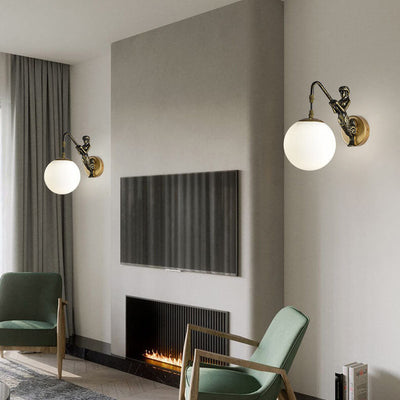 Meerjungfrau-Orb Vintage Wandleuchte | Rustikale Design-Wandlampe