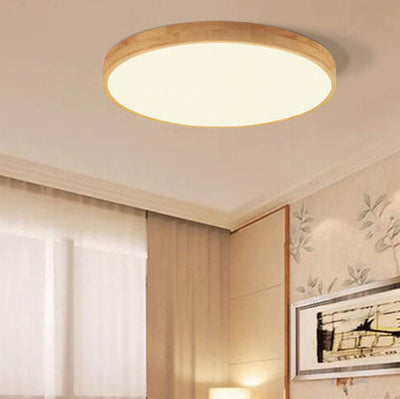 Massivholz LED Deckenlampe | Skandinavische Deckenleuchte