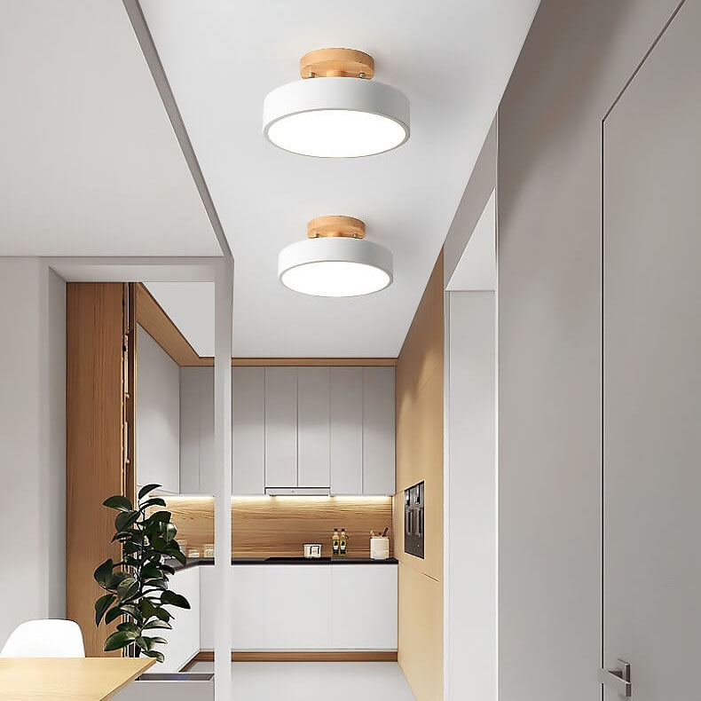 Nordic Rundholz LED-Deckenleuchte | Skandinavisches Design Lampen