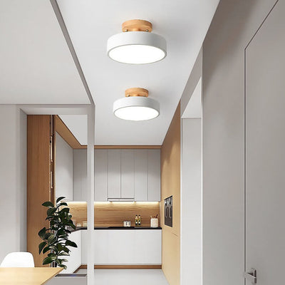 Nordic Rundholz LED-Deckenleuchte | Skandinavisches Design Lampen