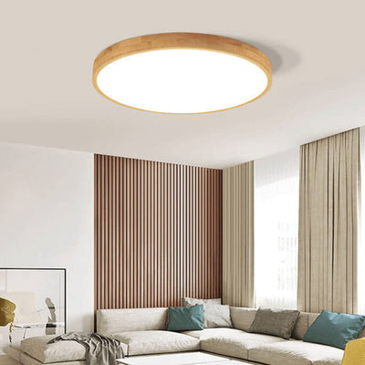 Massivholz LED Deckenlampe | Skandinavische Deckenleuchte