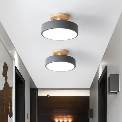 Nordic Rundholz LED-Deckenleuchte | Skandinavisches Design Lampen