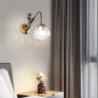 Meerjungfrau-Orb Vintage Wandleuchte | Rustikale Design-Wandlampe