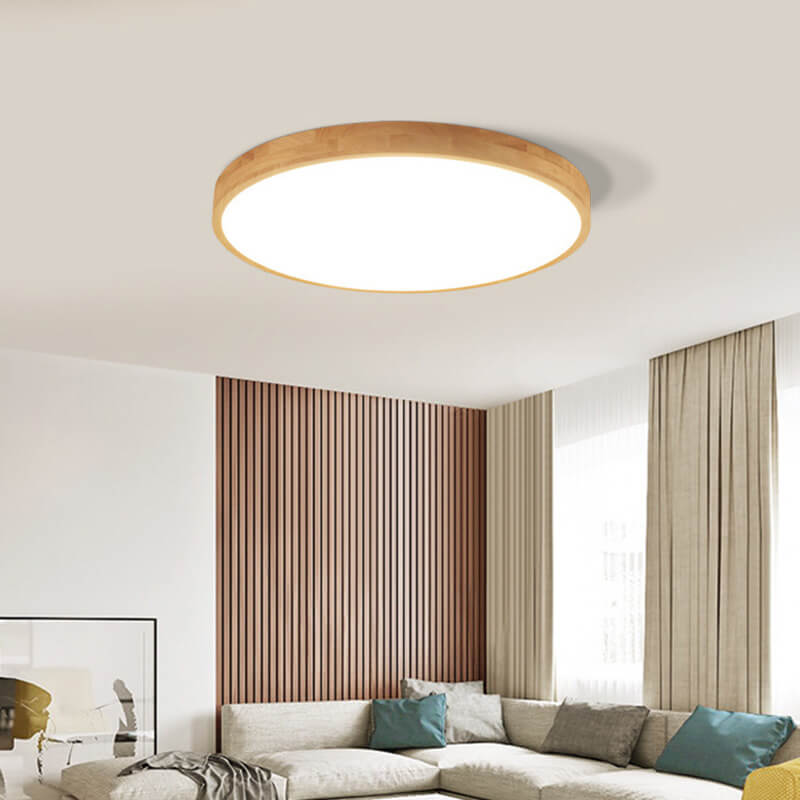 Massivholz LED Deckenlampe | Skandinavische Deckenleuchte