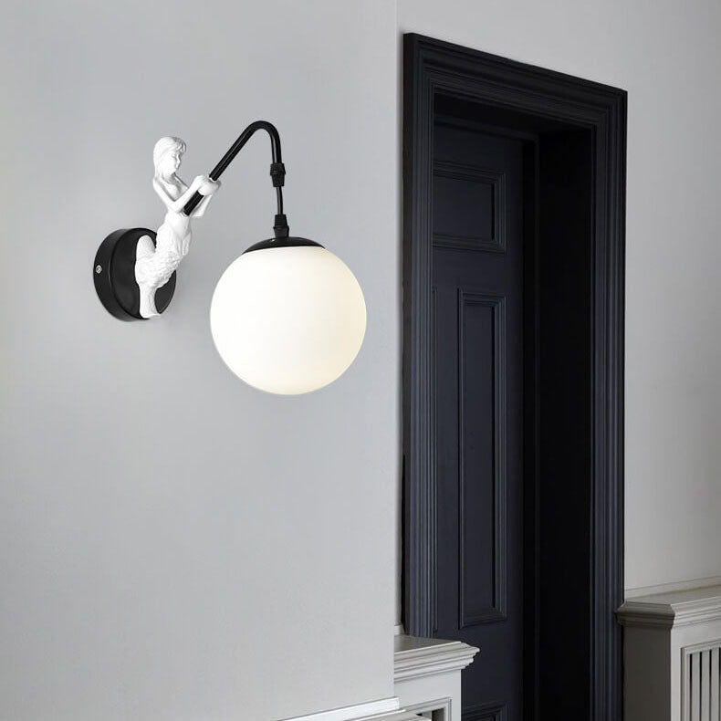 Meerjungfrau-Orb Vintage Wandleuchte | Rustikale Design-Wandlampe