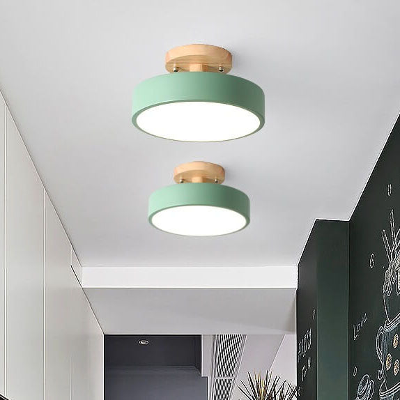 Nordic Rundholz LED-Deckenleuchte | Skandinavisches Design Lampen