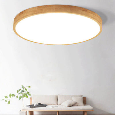 Massivholz LED Deckenlampe | Skandinavische Deckenleuchte