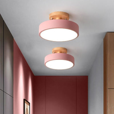 Nordic Rundholz LED-Deckenleuchte | Skandinavisches Design Lampen