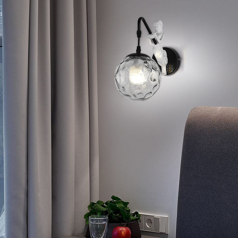 Meerjungfrau-Orb Vintage Wandleuchte | Rustikale Design-Wandlampe