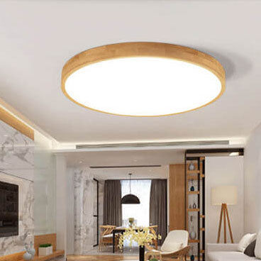 Massivholz LED Deckenlampe | Skandinavische Deckenleuchte