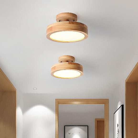 Nordic Rundholz LED-Deckenleuchte | Skandinavisches Design Lampen