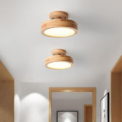 Nordic Rundholz LED-Deckenleuchte | Skandinavisches Design Lampen