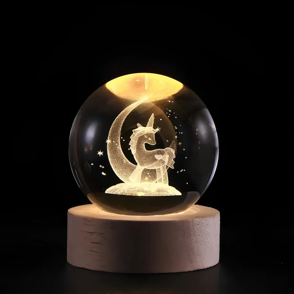 Galaxie Kristallkugel Lampe | Magisches Stimmungslicht