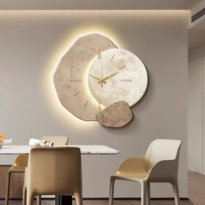 LED Wanduhr Holz & LED-Glanz | Skandinavisches Design