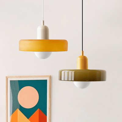 Bauhaus Stil Hängeleuchte | Moderne Kunstlampe aus Glas