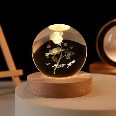 Galaxie Kristallkugel Lampe | Magisches Stimmungslicht