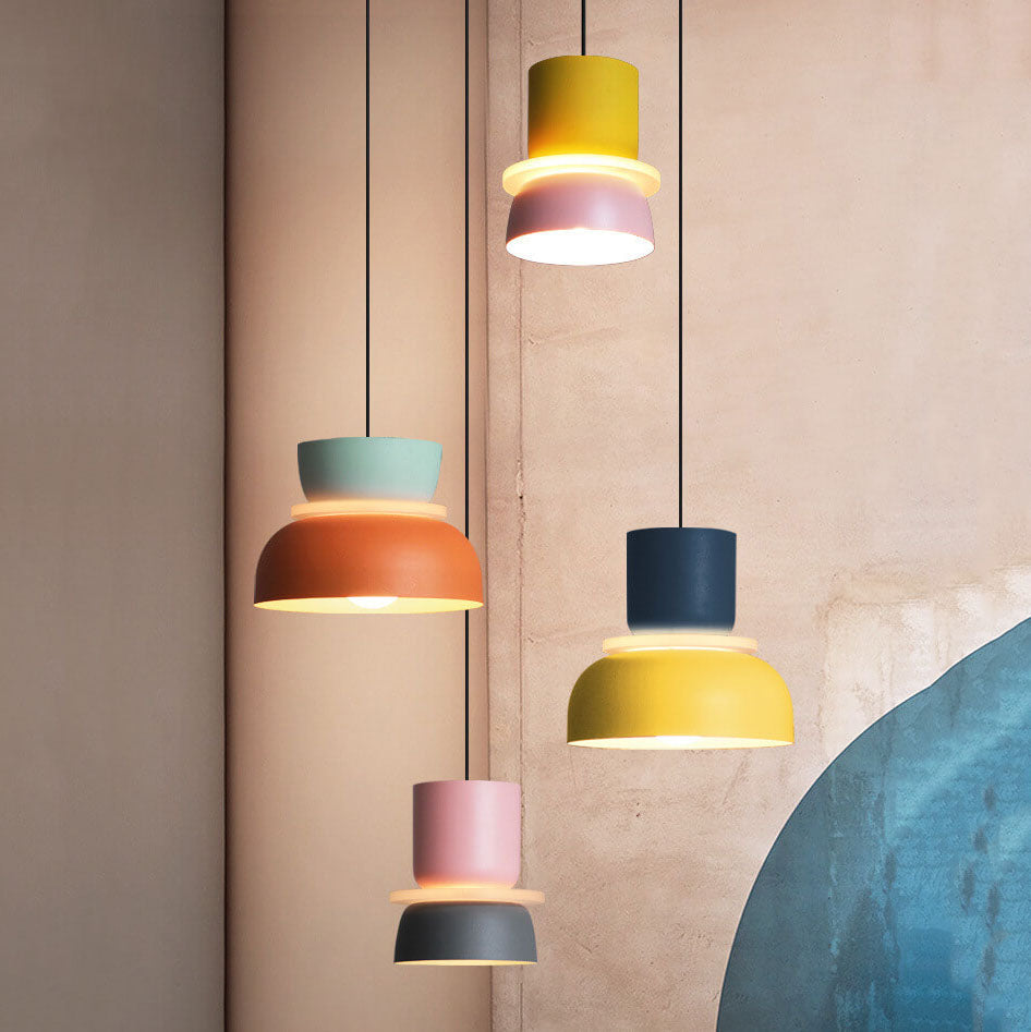 Farbige Macaron LED Lampe  | Farbige Deckenleuchte im nordischen Stil