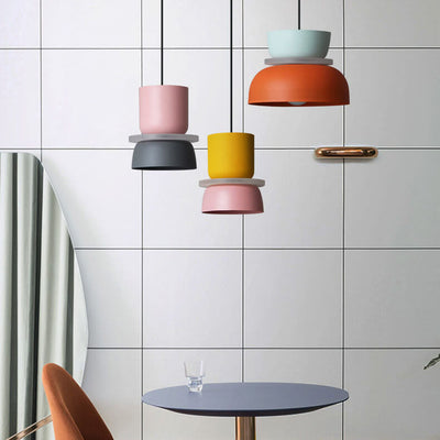 Farbige Macaron LED Lampe  | Farbige Deckenleuchte im nordischen Stil