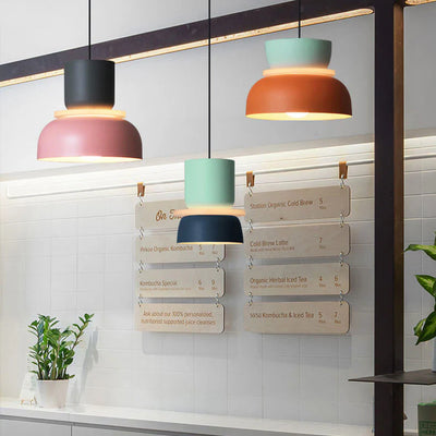 Farbige Macaron LED Lampe  | Farbige Deckenleuchte im nordischen Stil