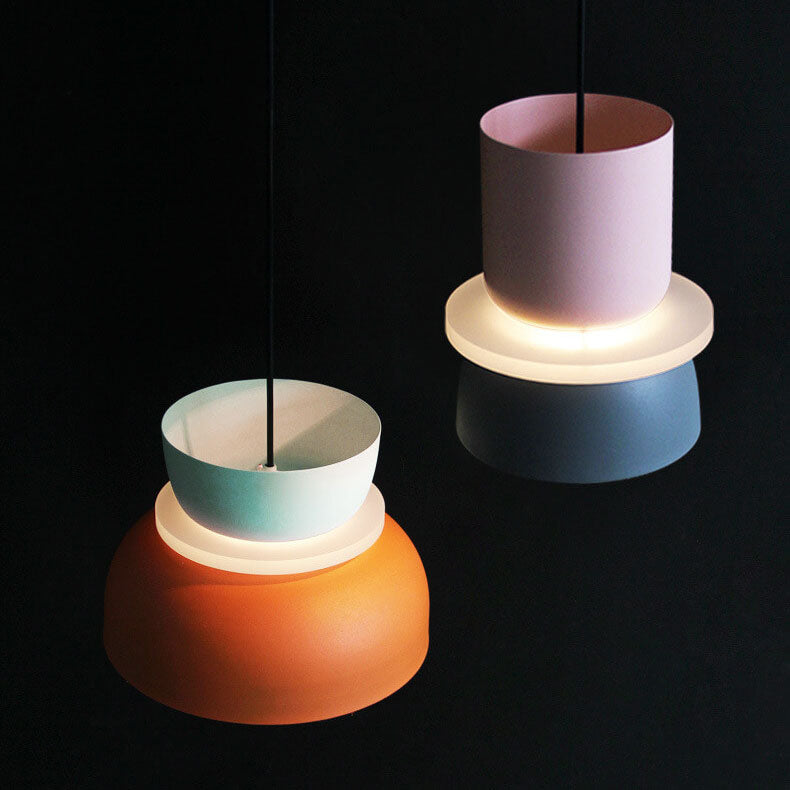 Farbige Macaron LED Lampe  | Farbige Deckenleuchte im nordischen Stil
